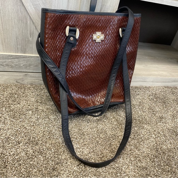 Zippo Leather Handled Tote Shoulder Bag Made in USA - Picture 5 of 15